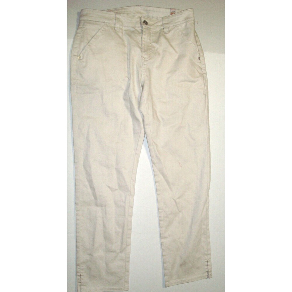New NWT Womens 4 27 Prana Kayla Jeans White Crop Chino Organic Elastane High Ris